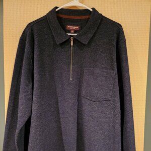 Johnston & Murphy Men's XL Quarter-Zip Collared Pullover Heathered